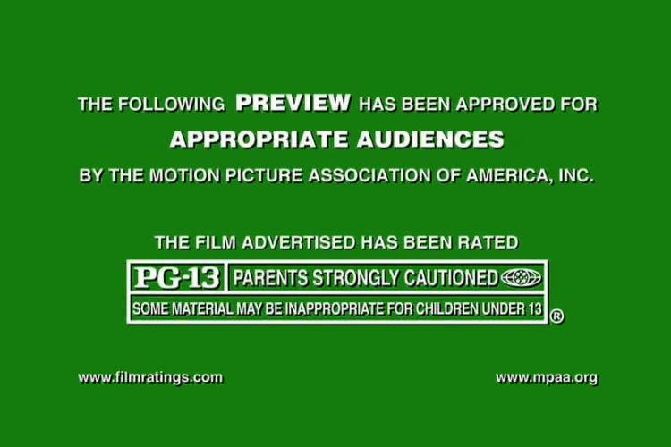 MPAA Screen Rated PG 